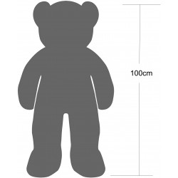 Peluche géante ours blanc 100 cm 