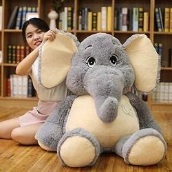 Peluche géante Éléphant gris 68 cm 