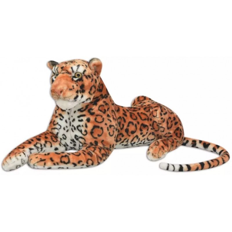 Peluche géante léopard marron 146 cm 