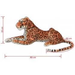 Peluche géante léopard marron 146 cm 