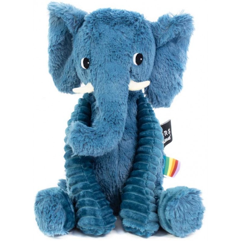 Peluche géante éléphant bleu 26 cm 