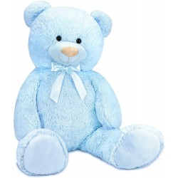 Peluche géante ours bleu clair 100 cm 