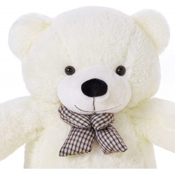 Peluche géante Ours blanc 100 cm 