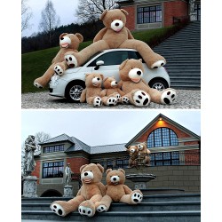 Peluche géante XXL ours marron MAKOSAS 260 cm 