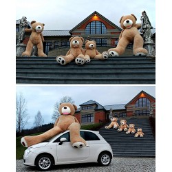 Peluche géante XXL ours marron MAKOSAS 260 cm 