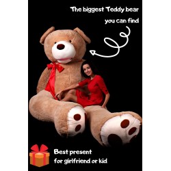 Peluche géante XXL ours marron MAKOSAS 260 cm 