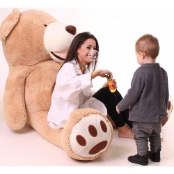 Peluche géante XXL ours marron MAKOSAS 260 cm 