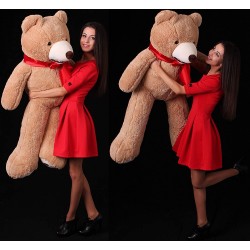 Peluche géante XXL ours marron MAKOSAS 260 cm 