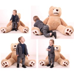 Peluche géante XXL ours marron MAKOSAS 260 cm 