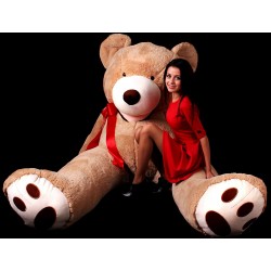 Peluche géante XXL ours marron MAKOSAS 260 cm 