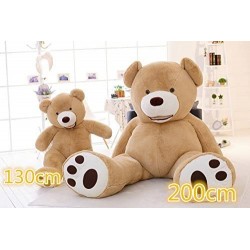 Peluche xxl ours brun claire 130 cm 