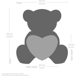 Peluche ours avec coeur ti amo 35 cm 