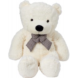 Peluche géante Teddy Bear blanc 120 cm 