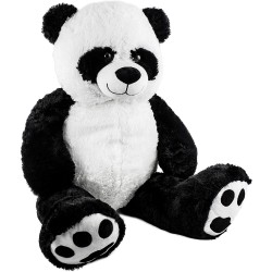 Peluche géante panda avec coeur i love you 100 cm 
