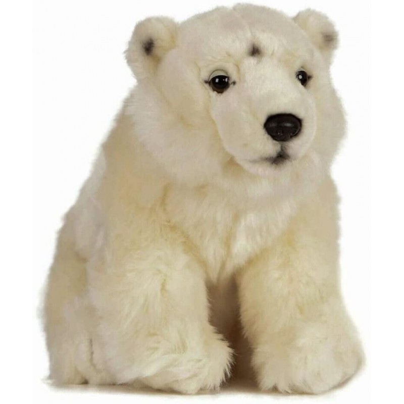 Peluche petit ours polaire Living Nature 30 cm 
