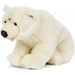 Peluche petit ours polaire Living Nature 30 cm 