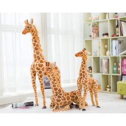 Peluche géante girafe jaune marron Hengqiyuan 120 cm 