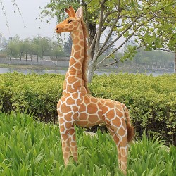 Peluche géante girafe jaune Hengqiyuan 140 cm 